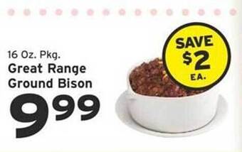Hannaford Great range ground bison offer