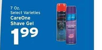 Hannaford Careone shave gel offer