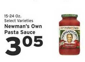 Hannaford Newman's own pasta sauce offer