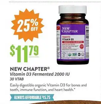 Natural Grocers Vitamin d3 fermented 2000 iu 30 vtab offer
