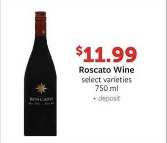 Fareway Roscato wine offer
