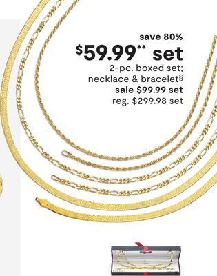 JC Penney 2-pc. boxed set necklace & bracelet§ offer