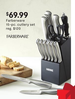 JC Penney Farberware 15-pc. cutlery set offer