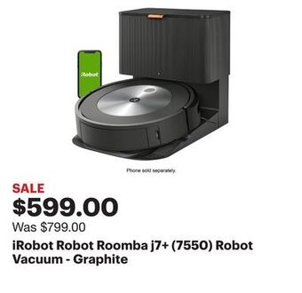 Best Buy Irobot robot roomba j7+ (7550) robot vacuum - graphite offer