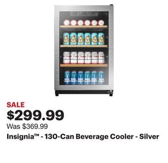 Best Buy Insignia™ - 130-can beverage cooler - silver offer