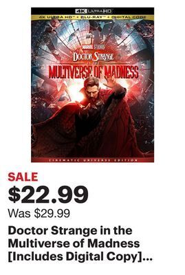 Best Buy Doctor strange in the multiverse of madness [includes digital copy] [4k ultra hd blu-ray/blu-ray] [2022] offer