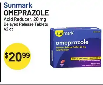 Health Mart Sunmark omeprazole acid reducer, 20 mg delayed release tablets offer