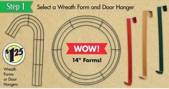 Dollar Tree Wreath forms or door hangers offer