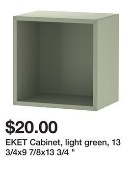 Ikea Eket cabinet, light green, 13 3/4x9 7/8x13 3/4 " offer