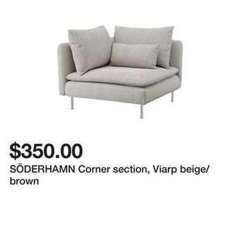 Ikea Söderhamn corner section, viarp beige/brown offer