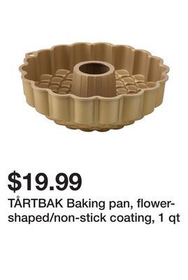 Ikea Tårtbak baking pan, flower-shaped/non-stick coating, 1 qt offer