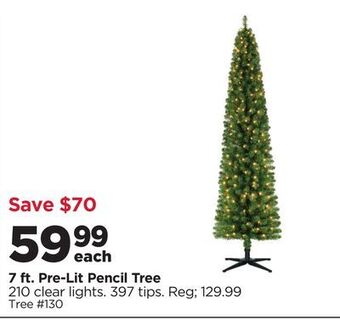 Michaels 7 ft. pre-lit pencil tree offer
