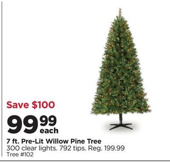 Michaels 7 ft. pre-lit willow pine tree offer