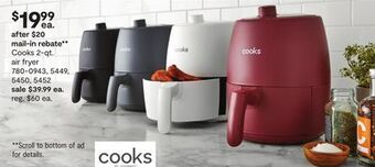 JC Penney Cooks 2-qt. air fryer offer