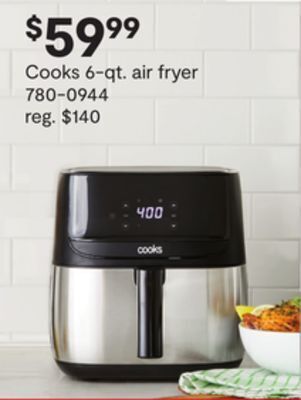 JC Penney Cooks 6-qt. air fryer offer