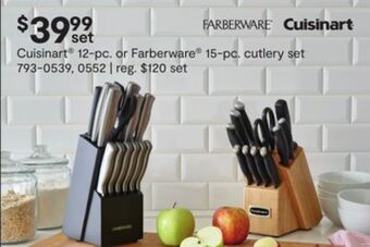 JC Penney Cuisinart® 12-pc. or farberware® 15-pc. cutlery set offer