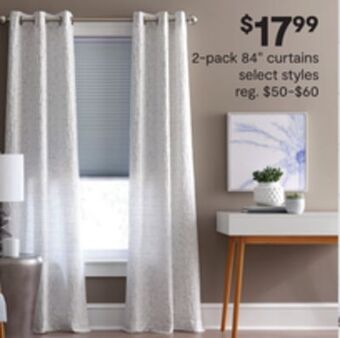 JC Penney 2-pack 84" curtains offer