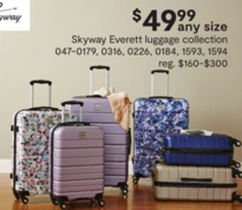 JC Penney Skyway everett luggage collection offer