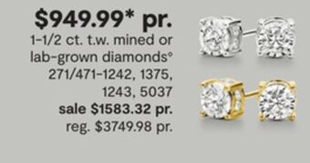 JC Penney 1-1/2 ct. t.w. mined or lab-grown diamonds◊ offer