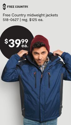JC Penney Free country midweight jackets offer