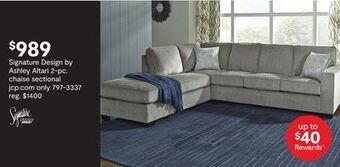 JC Penney Signature design by ashley altari 2-pc. chaise sectional offer