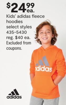 JC Penney Kids' adidas fleece hoodies offer