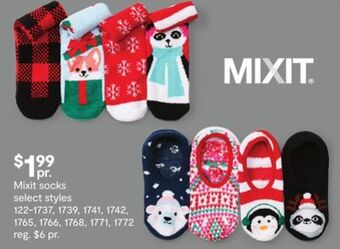 JC Penney Mixit socks offer