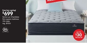 JC Penney Serta lux chamblee firm queen mattress offer