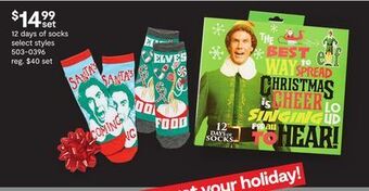 JC Penney 12 days of socks offer