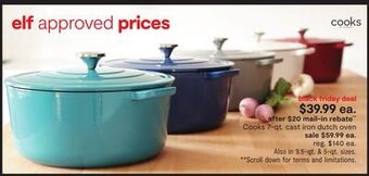 JC Penney Cooks 7-qt. cast iron dutch oven offer