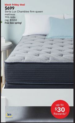 JC Penney Serta lux chamblee firm queen mattress offer