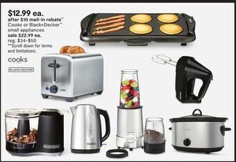 JC Penney Cooks or black+decker™ small appliances offer