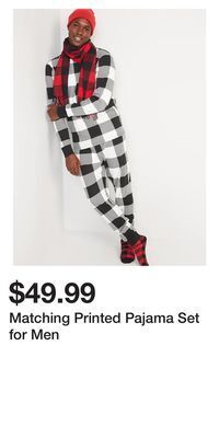 Old Navy Matching printed pajama set for men offer