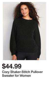 Old Navy Cozy shaker-stitch pullover sweater for women offer