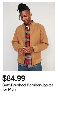 Old Navy Soft-brushed bomber jacket for men offer