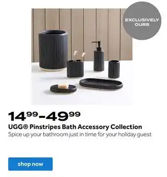 Ugg® pinstripes bath accessory collection