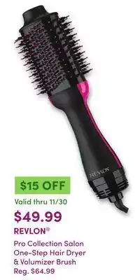 Harmon Face Values Revlon® pro collection salon one-step hair dryer & volumizer brush offer