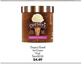Bristol Farms Dreyer's grand ice cream offer