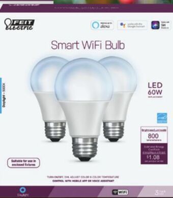 Ace Hardware Feit® 3-pk. smart wi-fi led bulb offer