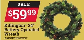 Ace Hardware Killington® 24" battery operated wreath offer