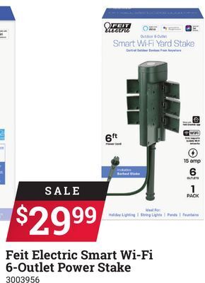 Ace Hardware Feit electric smart wi-fi 6-outlet power stake offer