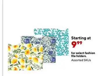 Staples Select fashion file folders offer
