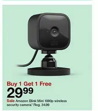 Target Amazon blink mini 1080p wireless secutiry camera offer