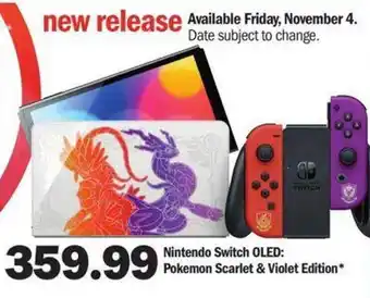 Nintendo switch oled: pokemon scarlet & violet edition