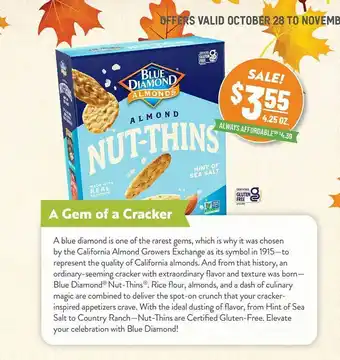 Blue diamond almonds nut-thins
