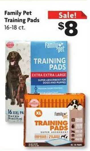 Family Dollar Family pet training pads offer
