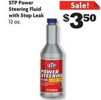 Family Dollar Stp power steering fluid with stop leak offer