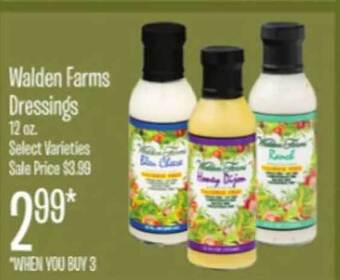 Jewel-Osco Walden farms dressings offer