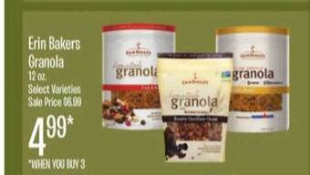 Jewel-Osco Erin bakers granola offer
