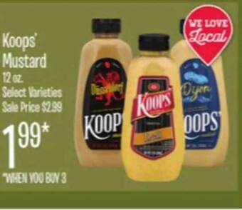 Jewel-Osco Koops mustard offer